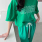 2Set Crop Top T-shirts with Track Pants
