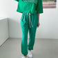 2Set Crop Top T-shirts with Track Pants