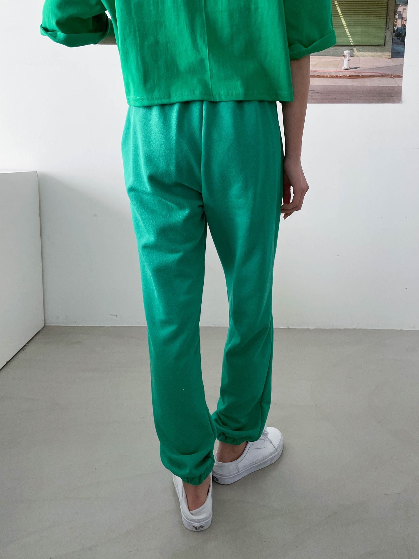 2Set Crop Top T-shirts with Track Pants