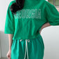 2Set Crop Top T-shirts with Track Pants