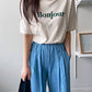 Bonjour Print Short sleeve Cotton T-shirts