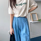 Bonjour Print Short sleeve Cotton T-shirts