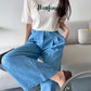 Bonjour Print Short sleeve Cotton T-shirts