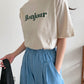 Bonjour Print Short sleeve Cotton T-shirts