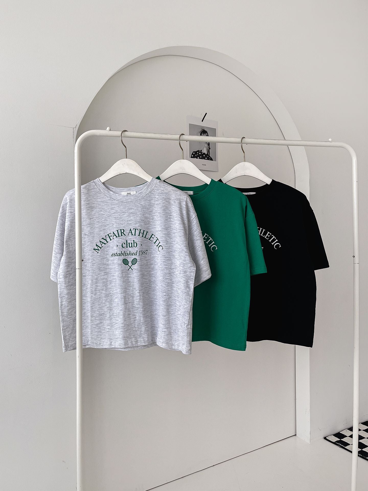 Tennis Club Print T-shirts Short Sleeve