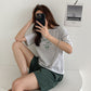 Tennis Club Print T-shirts Short Sleeve