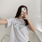 Tennis Club Print T-shirts Short Sleeve