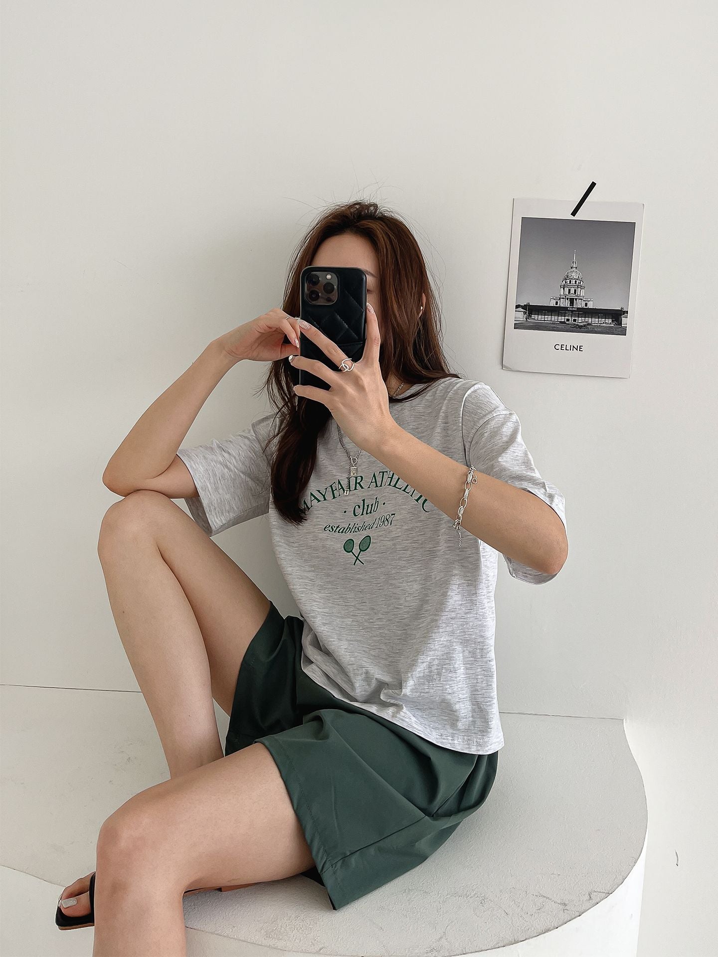 Tennis Club Print T-shirts Short Sleeve
