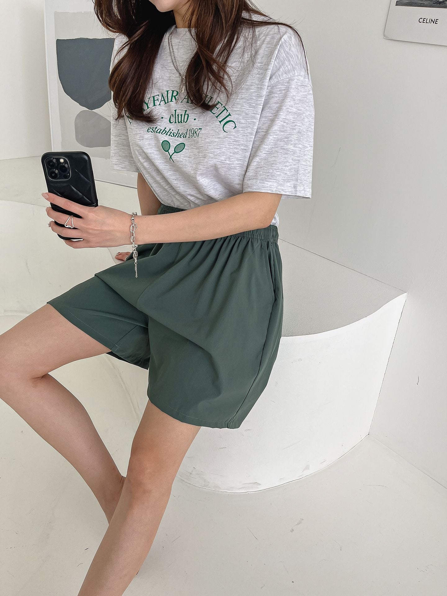 Tennis Club Print T-shirts Short Sleeve