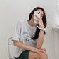 Tennis Club Print T-shirts Short Sleeve