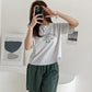 Tennis Club Print T-shirts Short Sleeve