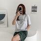 Tennis Club Print T-shirts Short Sleeve