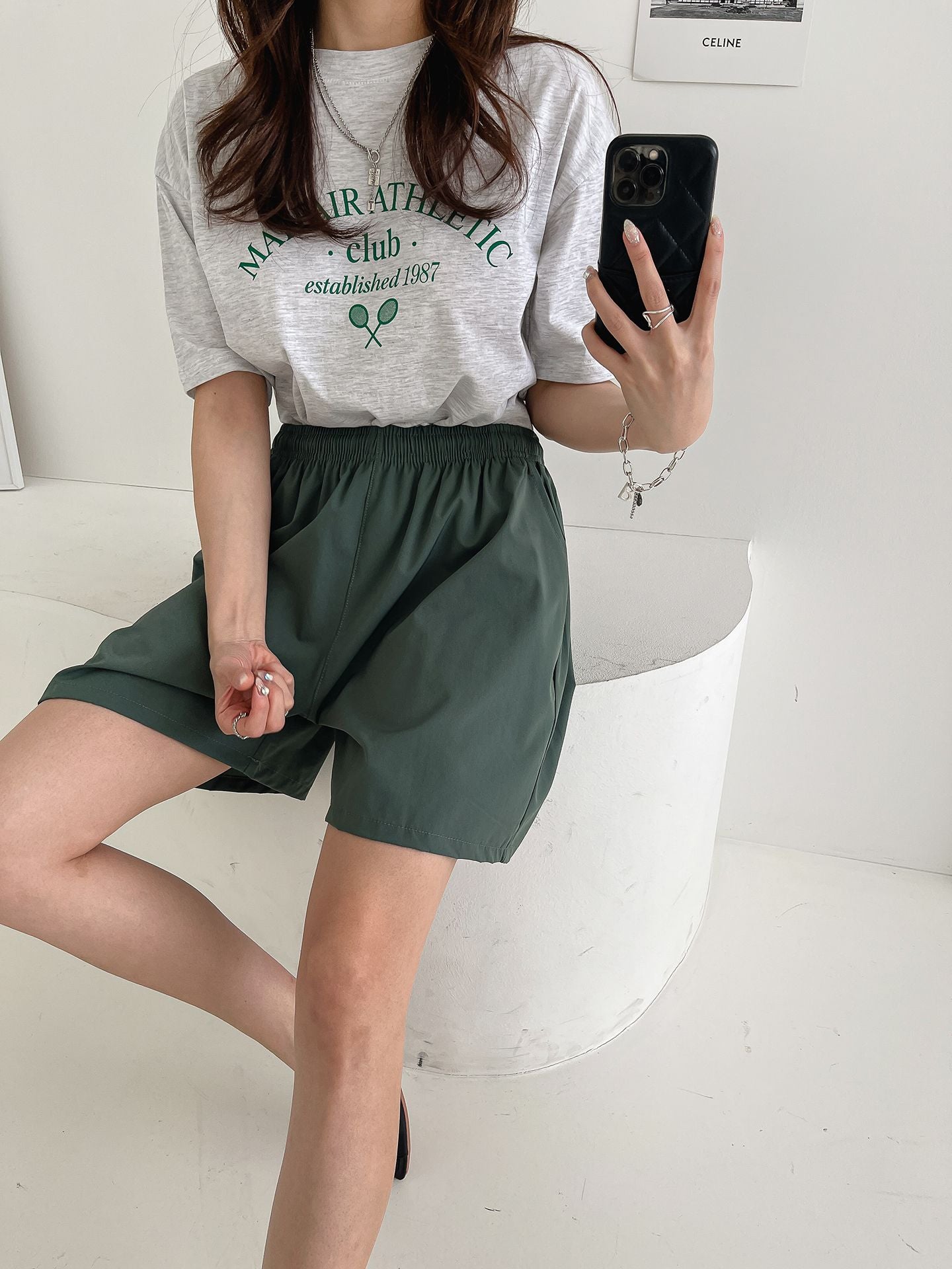 Tennis Club Print T-shirts Short Sleeve