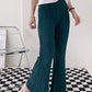 High Waist Flared Pleated Pants