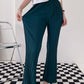 High Waist Flared Pleated Pants
