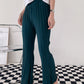 High Waist Flared Pleated Pants