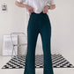 High Waist Flared Pleated Pants