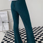 High Waist Flared Pleated Pants