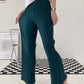 High Waist Flared Pleated Pants