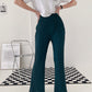 High Waist Flared Pleated Pants