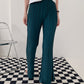 High Waist Flared Pleated Pants