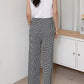 Diamond Plaid High Waist Wide Pants