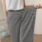 Diamond Plaid High Waist Wide Pants