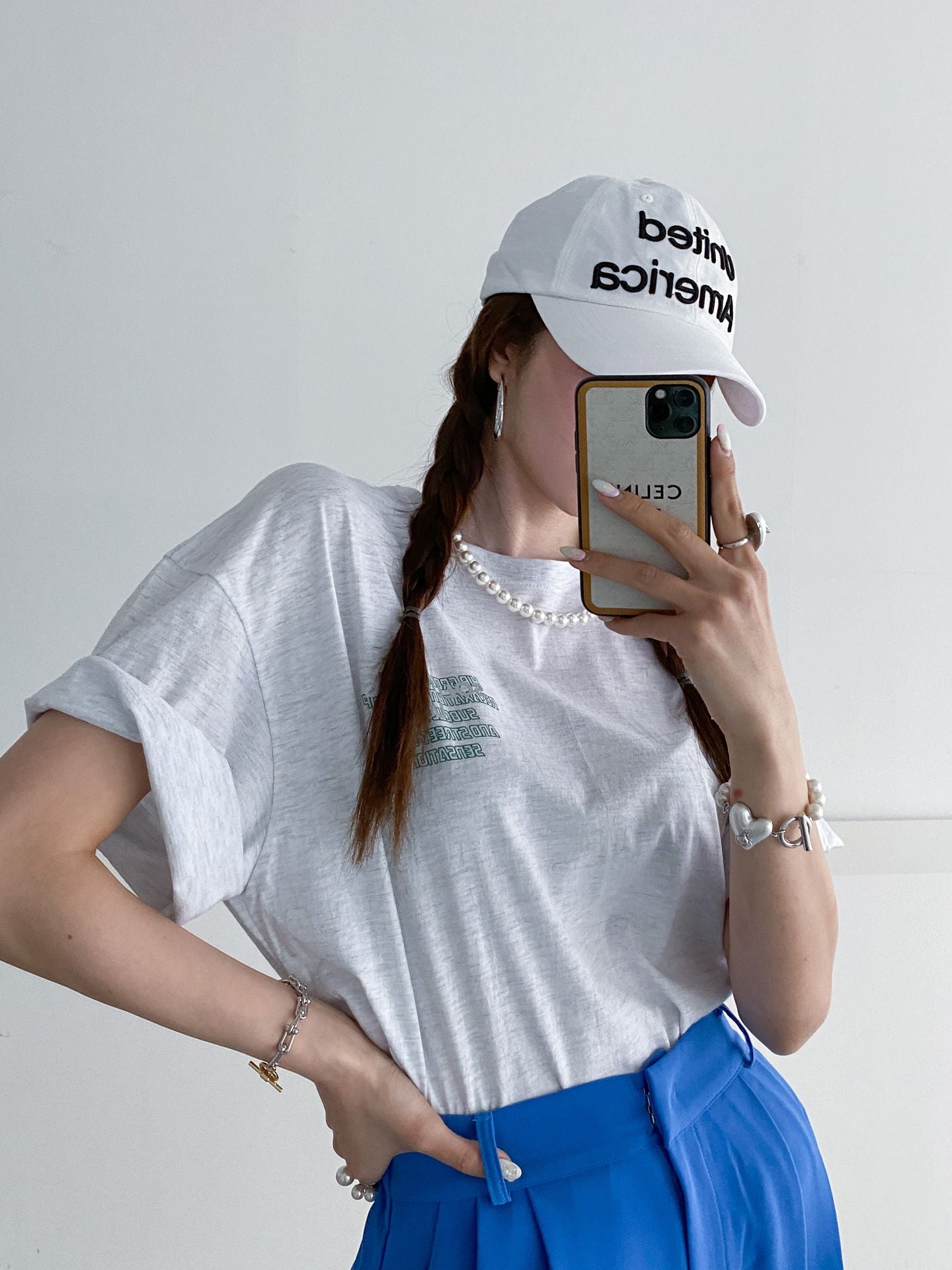 Reflect Print Overfit Boxy Cotton T-shirts