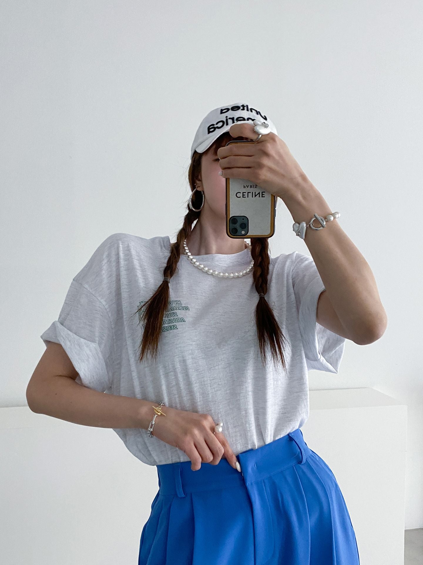 Reflect Print Overfit Boxy Cotton T-shirts