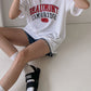 Beaumont Print Overfit Boxy Cotton T-shirts