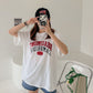 Beaumont Print Overfit Boxy Cotton T-shirts