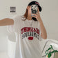 Beaumont Print Overfit Boxy Cotton T-shirts