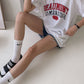 Beaumont Print Overfit Boxy Cotton T-shirts