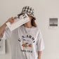 US Army Print Overfit Boxy Cotton T-shirts