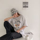 US Army Print Overfit Boxy Cotton T-shirts