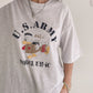 US Army Print Overfit Boxy Cotton T-shirts