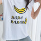 Banana Print Sleeveless Top Cotton T-shirts