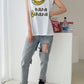 Banana Print Sleeveless Top Cotton T-shirts