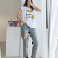 Banana Print Sleeveless Top Cotton T-shirts
