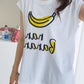 Banana Print Sleeveless Top Cotton T-shirts