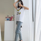 Banana Print Sleeveless Top Cotton T-shirts