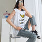 Banana Print Sleeveless Top Cotton T-shirts