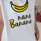 Banana Print Sleeveless Top Cotton T-shirts