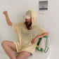 Summer Short Sleeve Overfit Boxy Hoodie