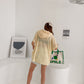 Summer Short Sleeve Overfit Boxy Hoodie
