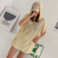 Summer Short Sleeve Overfit Boxy Hoodie