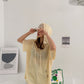 Summer Short Sleeve Overfit Boxy Hoodie