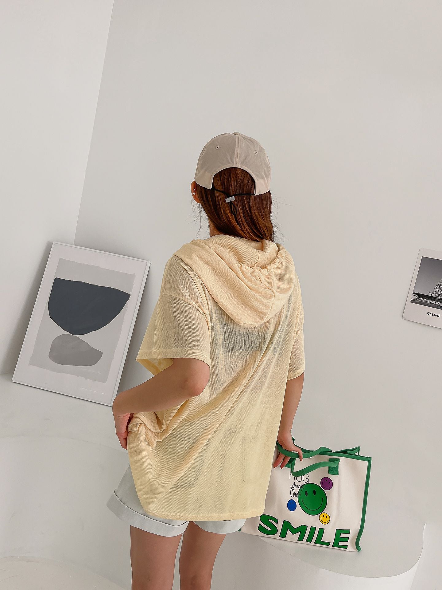 Summer Short Sleeve Overfit Boxy Hoodie