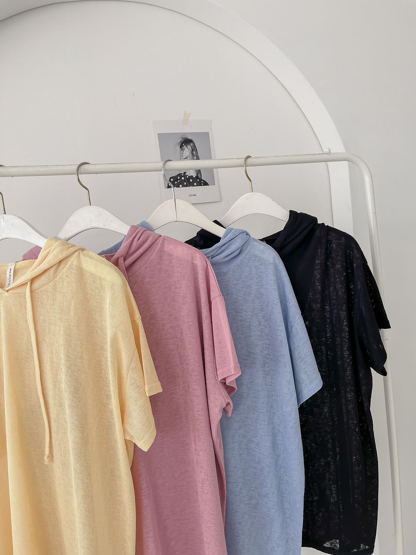 Summer Short Sleeve Overfit Boxy Hoodie