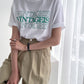 Vintage is Print Top Cotton T-shirts